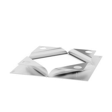 Набір підсвічників SQUARE CANDLE silver Hoefats 00367