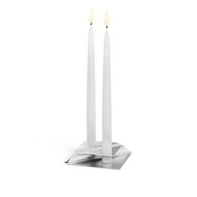 Набір підсвічників SQUARE CANDLE silver Hoefats 00367