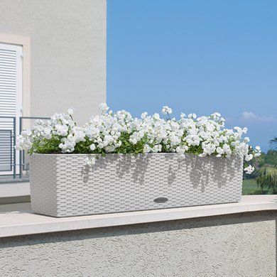 Балконне кашпо з автополивом Balconera Cottage 80, бежевий Lechuza 15456