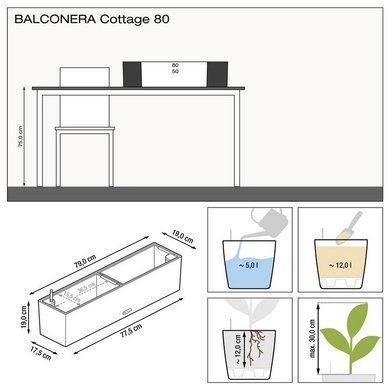 Балконне кашпо з автополивом Balconera Cottage 80, бежевий Lechuza 15456