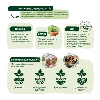 Субстрат BIO GRANUPLANT для комнатных растений 6 л Compo 8818