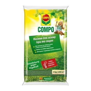 Насіння для газону Game & Sports 4 кг Compo 9189