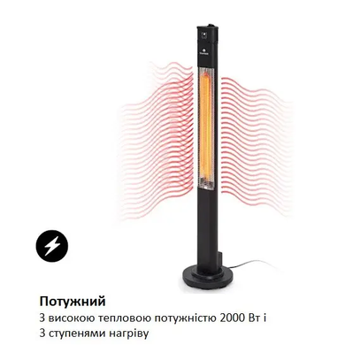 Инфракрасный электрический обогреватель HEAT GURU PLUS L 2 кВт, черный Blumfeldt 10033691