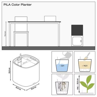 Умный вазон PILA Color Planter, серый Lechuza 15906