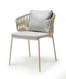 Кресло с подушкой Lisa Fil&ograve; Nest 2899 dove grey clay white S-CAB 2899VT-N18-H1-1563H1