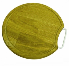 Кухонна дошка дерев'яна кругла з металу. ручкою Ø300×20мм GM 5160039