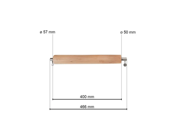 Деревянный ролик для выпечки на гриле Baumkuchen, 40 см, для вертела с макс. ø 12 мм SANTOS 898839
