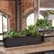 Балконное кашпо с автополивом Balconera Stone 40 графитово-чёрное Lechuza 15426