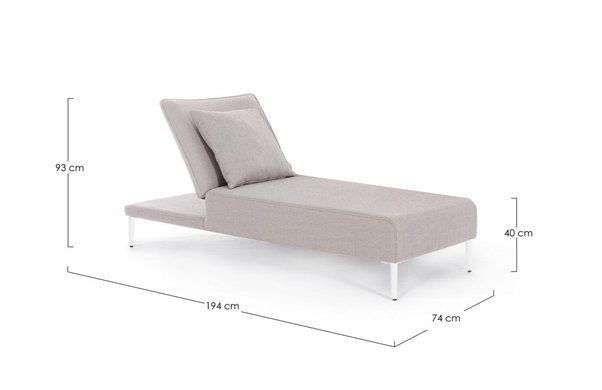 Шезлонг Viper White bizzotto 0663620