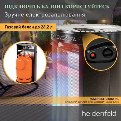 Підлоговий газовий обігрівач Heidenfeld Blueflame GH110