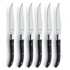 Набор ножей для стейка Amefa Royal Steak, черные ручки, 6 шт. F2520AAMB20K35