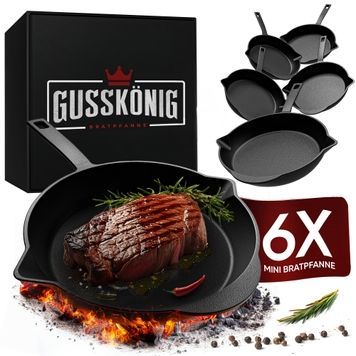 Набор чугунных мини-сковород 6 шт Gusskoenig 170639