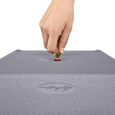 Кашпо с автополивом CANTO Stone 40 high графитовый чёрный Lechuza 13622