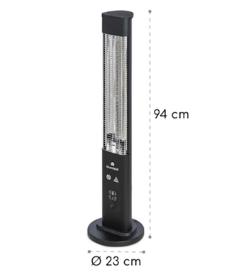 Інфрачервоний електричний обігрівач Heat Guru Plus 1,2 кВт, black Blumfeldt 10035095
