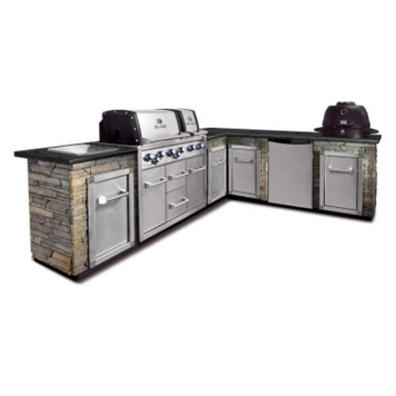 Угловая гриль-кухня Broil-King Imperial-XLS+KEG-2000 с газовым и угольным грилем MOD1